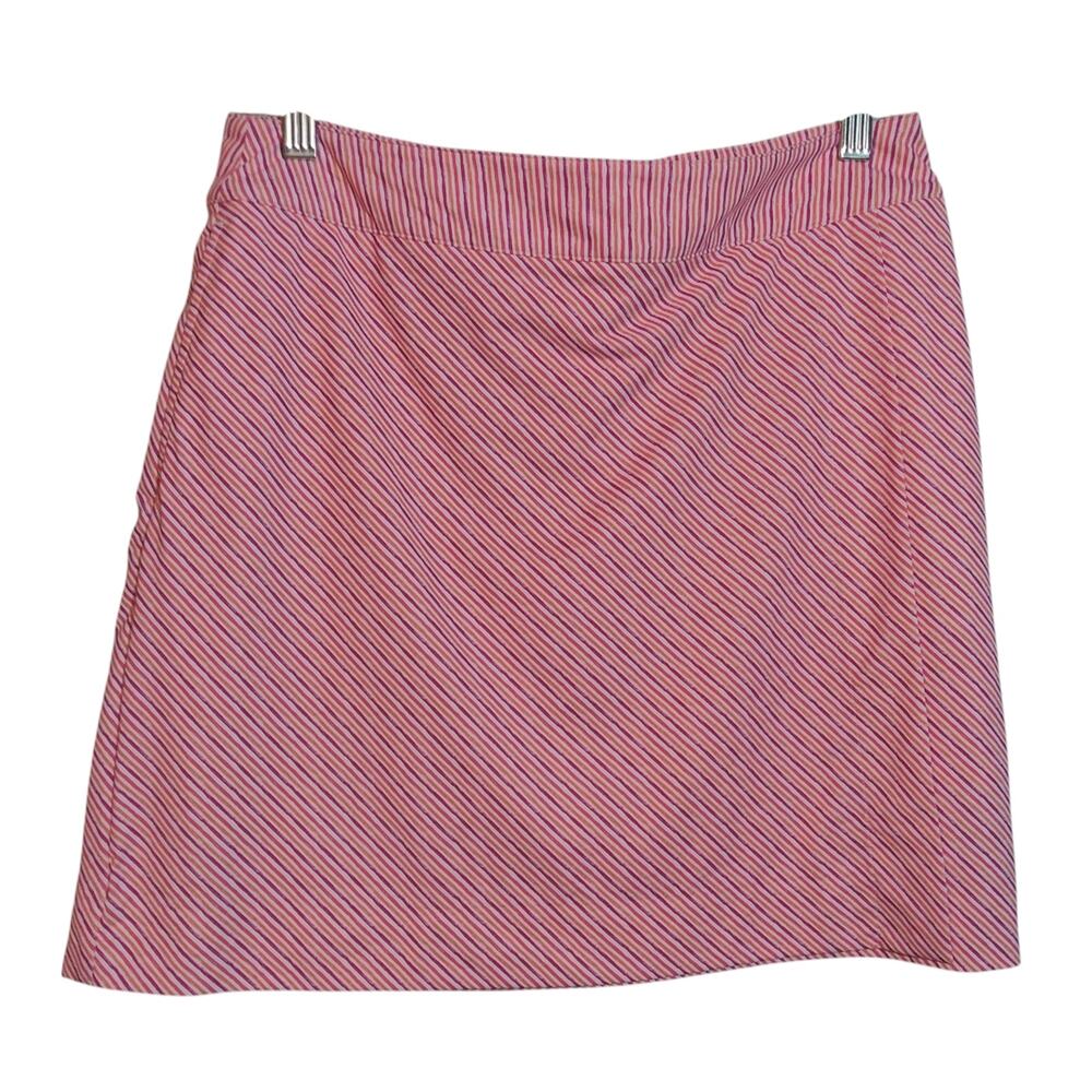 Fairway & Greene Pink Striped Printed Golf Skort Skirt Size 6